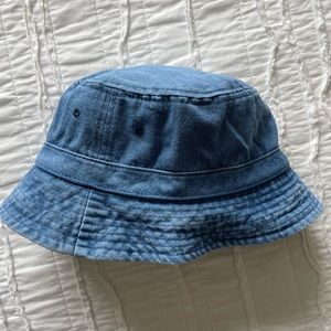 Denim bucket hat NWT. Adjustable drawstring inside.